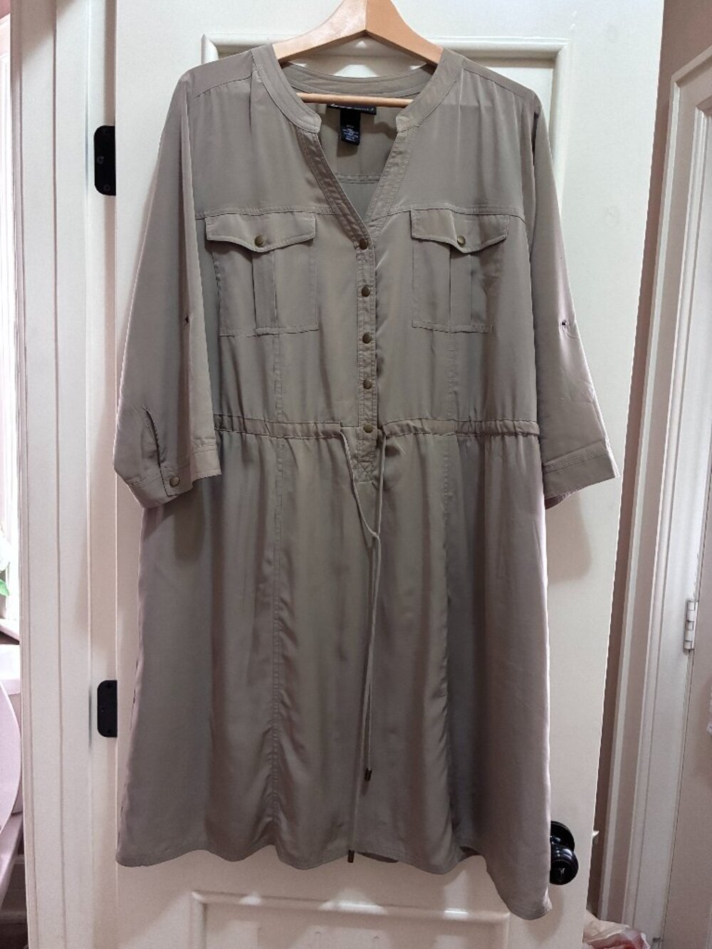 Lane Bryant Khaki Loose Knee Length Dress 18/20